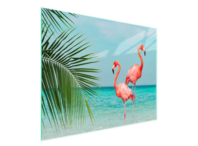TMK ArtDeko - Snijplank - Flaming 52x30 cm - Gelaagd Glas - Antislip Eigenschappen