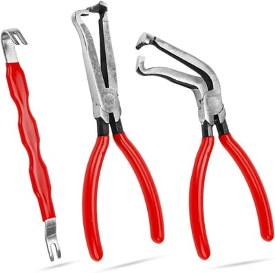 Autogereedschap Set - Hefboom & Ontgrendel - Auto Onderhoud - Gebogen & Rechte Punten - 3 Stuks - Zwart