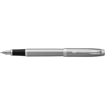 Parker IM vulpen | Roestvrij staal met chromen afwerking | Fijne punt met blauw inktpatroon | met Geschenkdoos