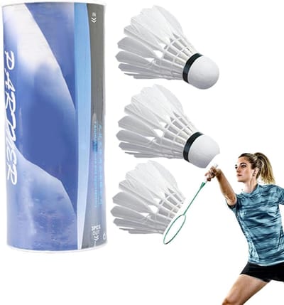 Badminton Ballen - Veer Shuttle - Slagpraktijk Jeugd - Hoge Stabiliteit - 68 cm Hoogte - Wit