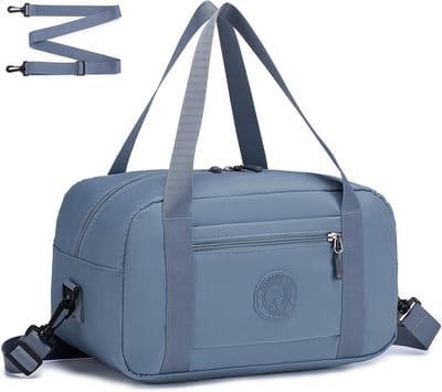 Kleine Reis Tas Handbagage 35x20x20cm Geschikt voor Ryanair met Waterdichte Zak Weekendtas Reistassen Duffle Bag Fitness Tas 14L, Blauw
