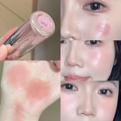 Vloeibare Blush Stick met Sponstip Geschikt voor Lippen en Wangen Waterdicht Langhoudend Verhelderend Gezichtsmake-up Cosmetica