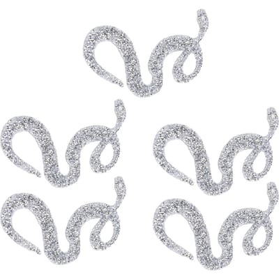 Bande de Strass en Forme de Serpent Ruban Maille à Enrouler Rouleau DIY Accessoires Vêtements Applique (argent) argenté