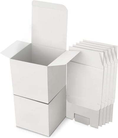 15 stuks vierkante geschenkdozen van kraftpapier, kartonnen dozen met deksel voor verjaardag, feest en bruiloft, 10 x 10 x 10 cm