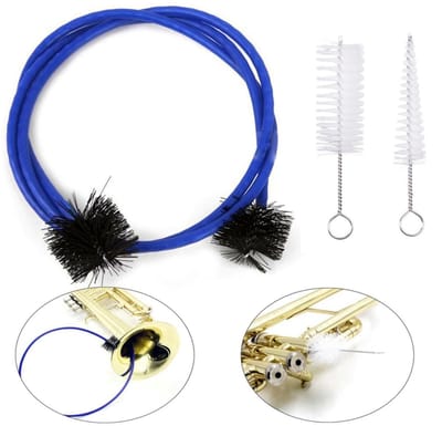 Dailygoods- Trombone Reinigingsset 3 Stuks - Trompetreinigingsborstel - Reinigingsborstel Blazers - Onderhoudsborstels - Flexibele Borstelharen - Effectieve Bescherming Instrumentcoating - Reinigingsborstels