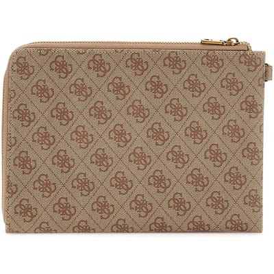 GUESS koppeling Milano Clutch Beige / Brown