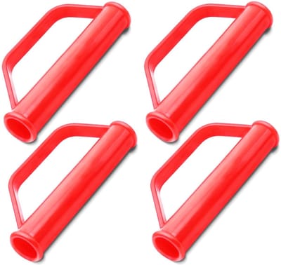 Kruiwagen Handvatten - Veiligheidsgrepen Steekwagen - Veilig Werken - Set van Vier Stuks - Binnendiameter 25mm - Rood