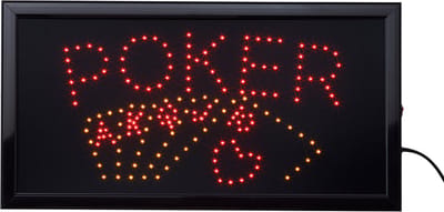 Led bord - Poker - led sign - Led bord bar - Light box - Led verlichting - Bar accessoires - Bar/cafe - Led lampjes - Rood - Geel  - Ledbord - LED borden - Cave & Garden