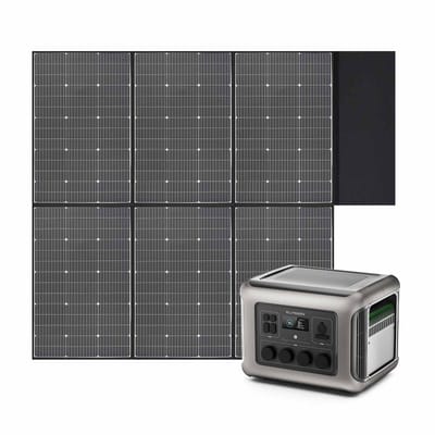 ALLPOWERS R2500-V2 Draagbaar Powerstation 2500W 1920Wh LiFeP04 Accu - R2500-V2 + SP039 Zonnepaneel 600W