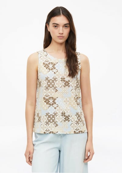 T-shirt van jersey met ronde hals en patronen dames s.Oliver