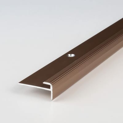 Afsluitprofiel van Geanodiseerd Aluminium voor Trapneus en Parket 25mm Brons