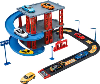 Lomera Speelgoed Garage - Parkeergarage Speelgoed - Garage Speelset - Parkeergarage Speelset - Speelgoed Parkeergarage - Autogarage Speelgoed - Speelgoed Autogarage - Speelgoedgarage - Kinder Garage