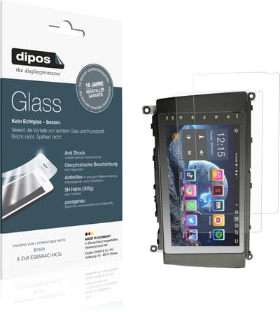 dipos – 2x Matte Pantserfolie geschikt voor Ersin 8 Zoll ES8584C-HCG | 9H Screenprotector
