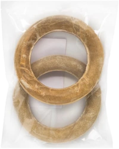 Landman Geperste Kauwring (2st) - 15cm - Hondensnacks - Kauwsnacks - Hondenbot - Kauwbot