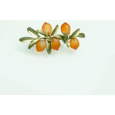 Broches Fleur Vanille Perle Orange Vintage Haute Qualité Mignonnes Femmes Pour Accessoires de Fête de Mariage beige