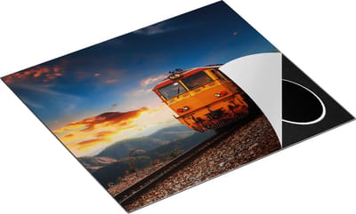 Chefcare Inductie Beschermer Trein tussen de Bergen in Thailand - 60x50 cm - Afdekplaat Inductie - Kookplaat Beschermer - Inductie Mat