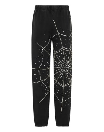 Washed Joggers Spiderweb Strass