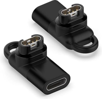 DrPhone UCE6 USB C Vrouwelijk 90 graden Garmin adapter- Kabelconverter – Omvormer - Geschikt voor o.a Garmin Fenix 7 7S 7X 6 6S 6X 5 5S 5X, Forerunner 945 45 45S, Vivoactive 4 en meer – Zwart