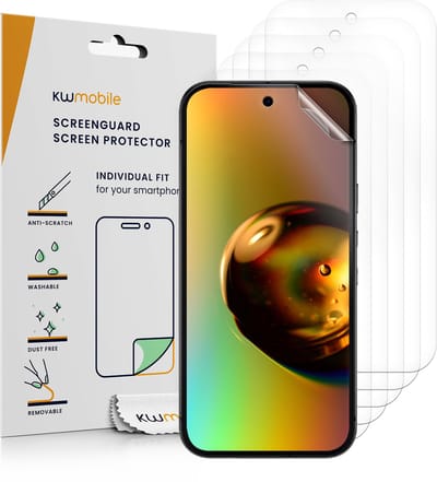 kwmobile 6x screenprotectors geschikt voor Google Pixel 9a - beschermende folie voor smartphone