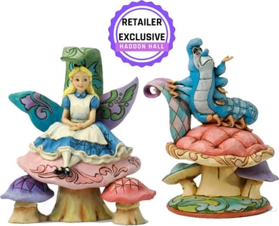 Jim Shore Disney Traditions Alice and Caterpillar Retailer exclusive reintroduction for Haddon Hall from 2022