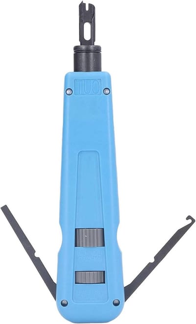 Punch Down Tool - Kabel Tool - Modules Plaatsen - Verstelbare Impact - 27 x 11 x 4 cm - Grijs