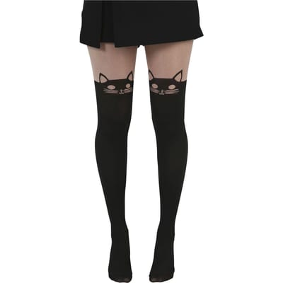 Pamela Mann - Gothic Maillot - Cat - voor Vrouwen - zwart