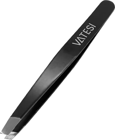 VATESI® Epileer Pincet - Geschikt voor Wenkbrauwen en Splinters - Professionele Wenkbrauw Pincet - Zwart