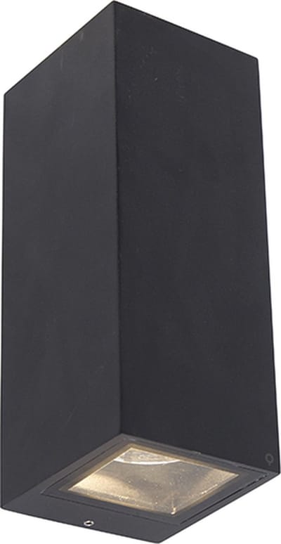 QAZQA baleno - Moderne Wandlamp Up Down voor buiten - 2 lichts - D 92 mm - Zwart - Buitenverlichting