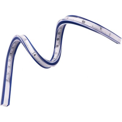 30cm Gebogen Liniaal Voor Naaien Zacht Flexibel Engelse En Metrische Schaal Engineering Teken Tool Naaibenodigdheden 1pcs