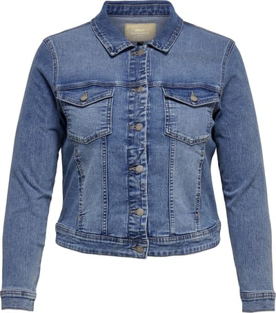 ONLY CARMAKOMA - CARWESPA LS JACKET LIGHT BLUE DNM NOOS Dames Jas