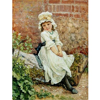 Peinture diamant 5D à faire soi-même, fille rurale européenne, mosaïque de diamant, broderie diamant 20X30CM beige
