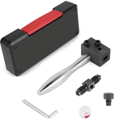 Dailygoods- Felsset 4,75mm - Felsgereedschap voor voertuigremsystemen - Gereedschapskoffer - Afneembare handgreep - 45° SAE dubbele bundels - Geschikt voor koper/aluminium/nikkel-koper buizen - Flaringset