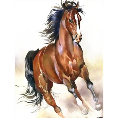 5D DIY diamant schilderij op nummer Diamond Arts paard dier kristal mozaïek verf kerstcadeau 20X30CM brown