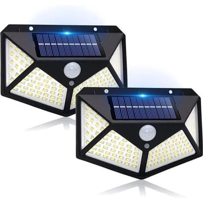 Applique murale - Stillcool® - 2Pcs - Lampe solaire 100 LED - Détecteur de mouvement - Étanche IP65