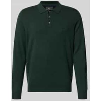 Poloshirt van een mix van merinowol en kasjmier met labelstitching
