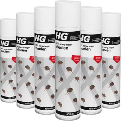 HG X Spray Tegen Vlooien - 6 x 400 ml - Voordeelverpakking