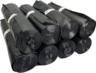 Vuilniszakken 160 liter - Afvalzakken sterk - Dagelijks huishouden - Extra dik LDPE materiaal - 90 x 110 cm - Zwart