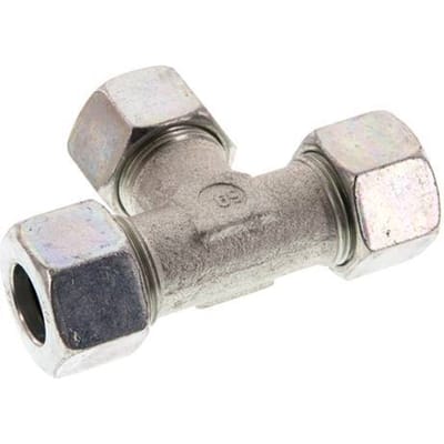 20S Verzinkt Stalen T-stuk Snijring 400 Bar DIN 2353 - FL3T-C-EZ-20-S