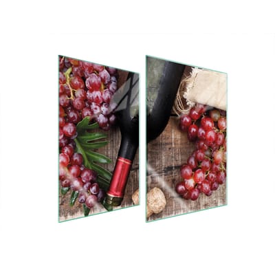 TMK ArtDeko Serie - Glasbeschermplaat - 2x35x52 cm - Wijn - Snijplank
