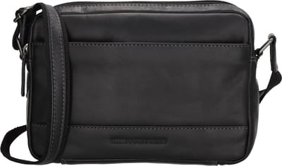 Hide & Stitches Japura Crossbody Schoudertas 100% Leder - Leren Dames Tas - Zwart