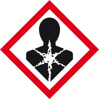 GHS08 gezondheidsgevaar sticker 100 x 100 mm
