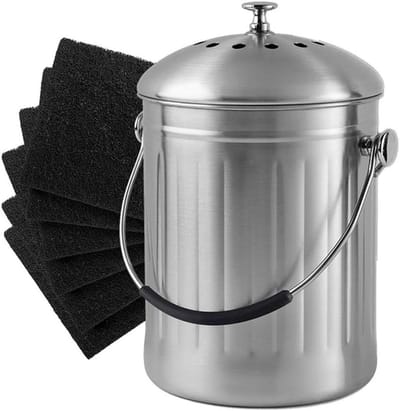 Compost containerfilter 6 stuks - actieve koolfilterset keuken - geactiveerd koolstoffilter - bio-afvalemmer en composteremmer - vierkant - milieuvriendelijk