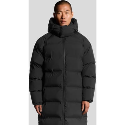 Lyle & Scott Welded Longline Puffer Jacket Jet Black Talla: L | Chaquetas de Invierno Outlet | Hombre | Negro