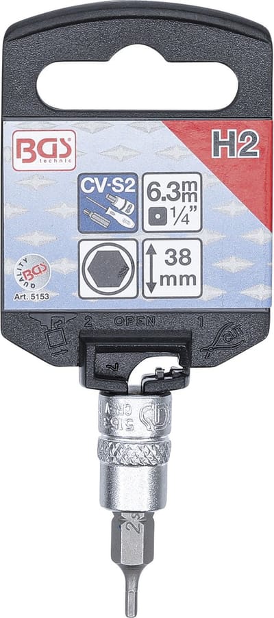 BGS Dopsleutelbit 1/4 INBUS 2 mm