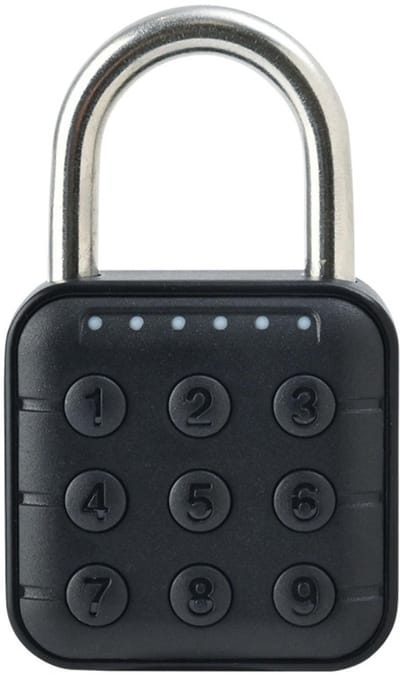 Dailygoods - Elektronisch Hangslot met 6 Cijfers en Programmeerbare Wachtwoorden