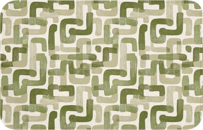 WC mat 80x50 cm - Antislip - Modern - Grafisch - Groen - Toiletmat - Vloermat - Douchemat - Toilet tapijt - Toiletmatten