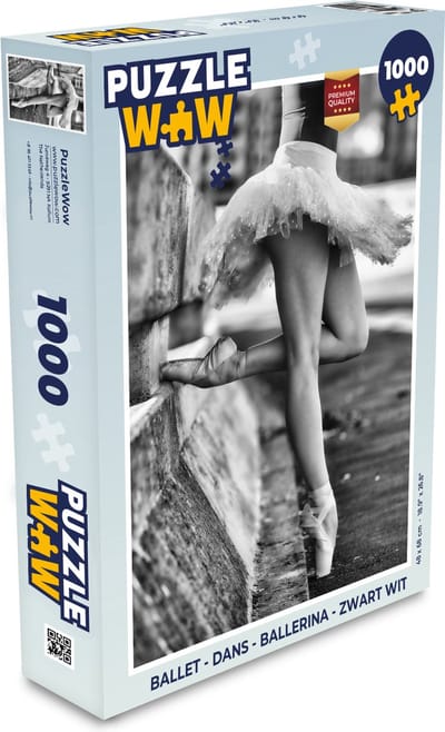 Puzzel Ballet - Dans - Ballerina - Zwart wit - Legpuzzel - Puzzel 1000 stukjes volwassenen