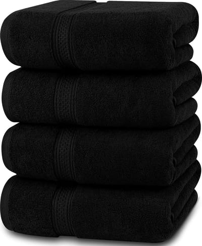 Unyqoos® Set van 4 Luxe Badhanddoeken in Premium Katoen voor Optimaal Comfort en Absorptie