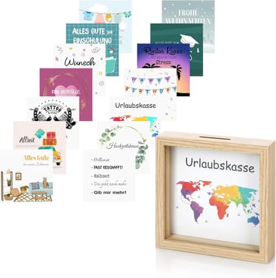 Geldbox met Foto Laatje - Aanpasbaar voor Verjaardag, Bruiloft, Geboorte en Meer
