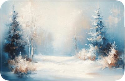 Badmat 60x40 cm - Antislip - Bos - Winter - Natuur - Abstract - Sneeuw - Badmatten voor badkamer - Badkamermat - Douchemat - Badkamer mat